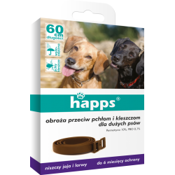 Happs obroża przeciw pchłom i kleszczom dla dużych psów