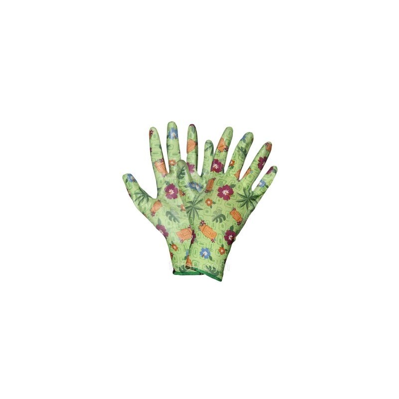 Rękawice wzorki powl.zielone rozmiar 8